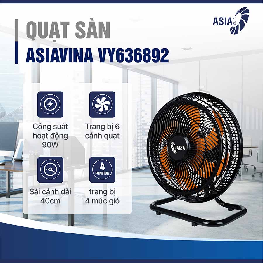 Quạt sàn ASIAVINA Turbo Plus VY636892
