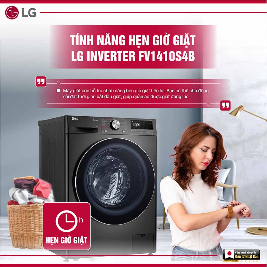 Máy giặt LG Inverter 10Kg FV1410S4B
