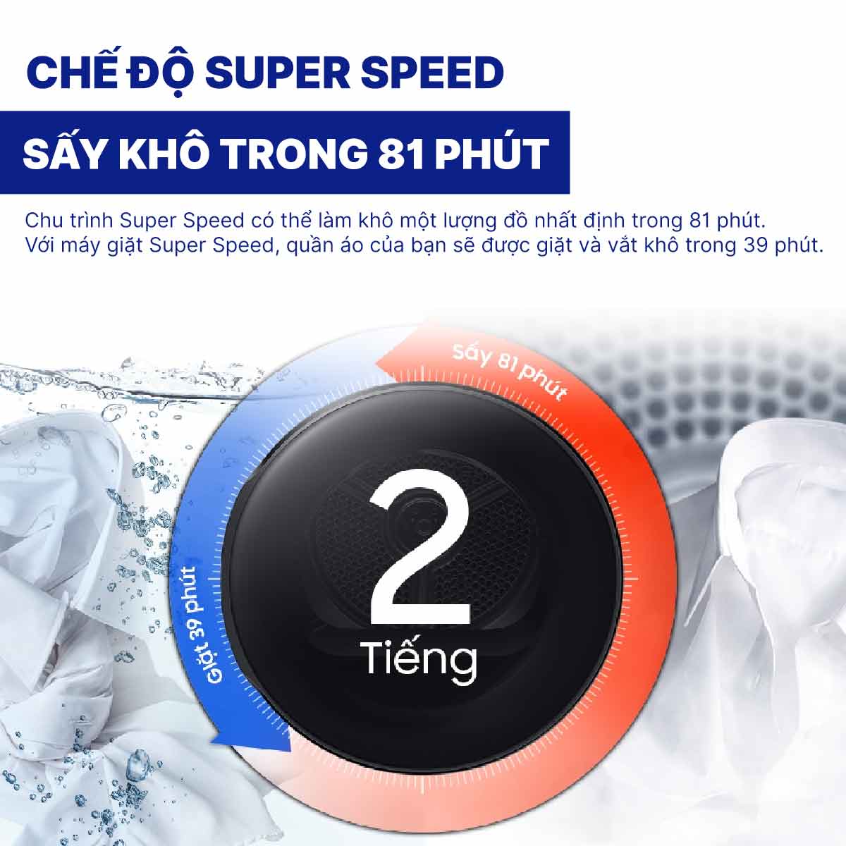 Máy sấy bơm nhiệt Samsung Inverter 9 kg DV90T7240BB/SV