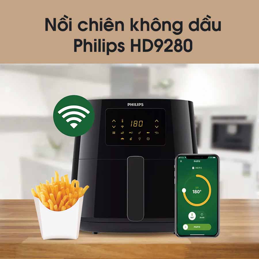 Nồi chiên không dầu đến từ thương hiệu Philips nổi tiếng