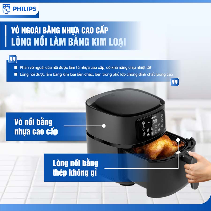 Dung tích lớn 7.2 lít, thiết kế sang trọng
