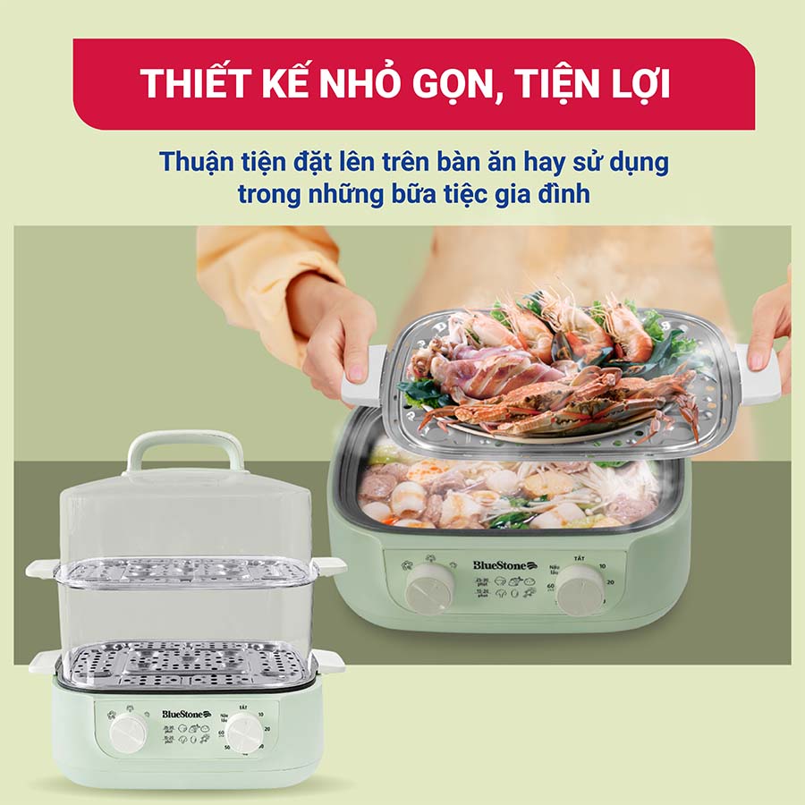 Nồi lẩu hấp điện đa năng BlueStone MPB-7235
