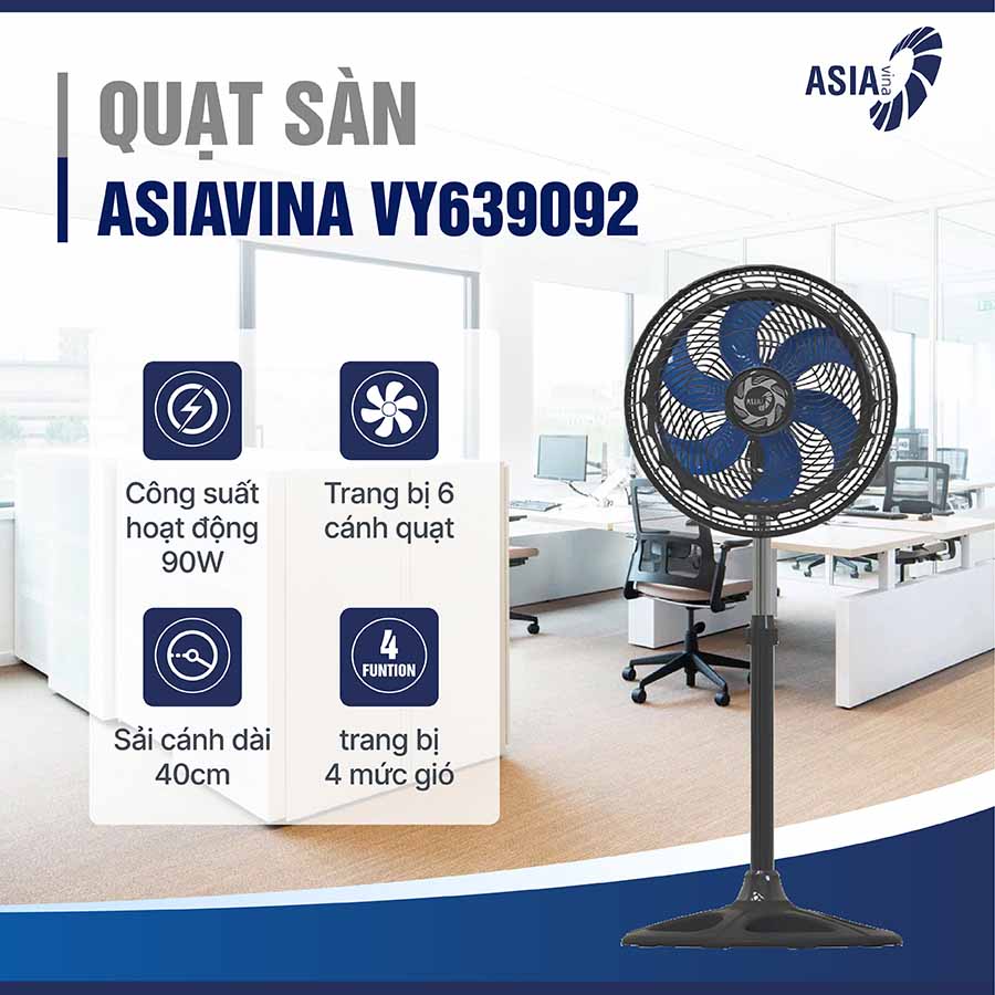 Quạt đứng ASIAVINA Turbo Plus VY639092