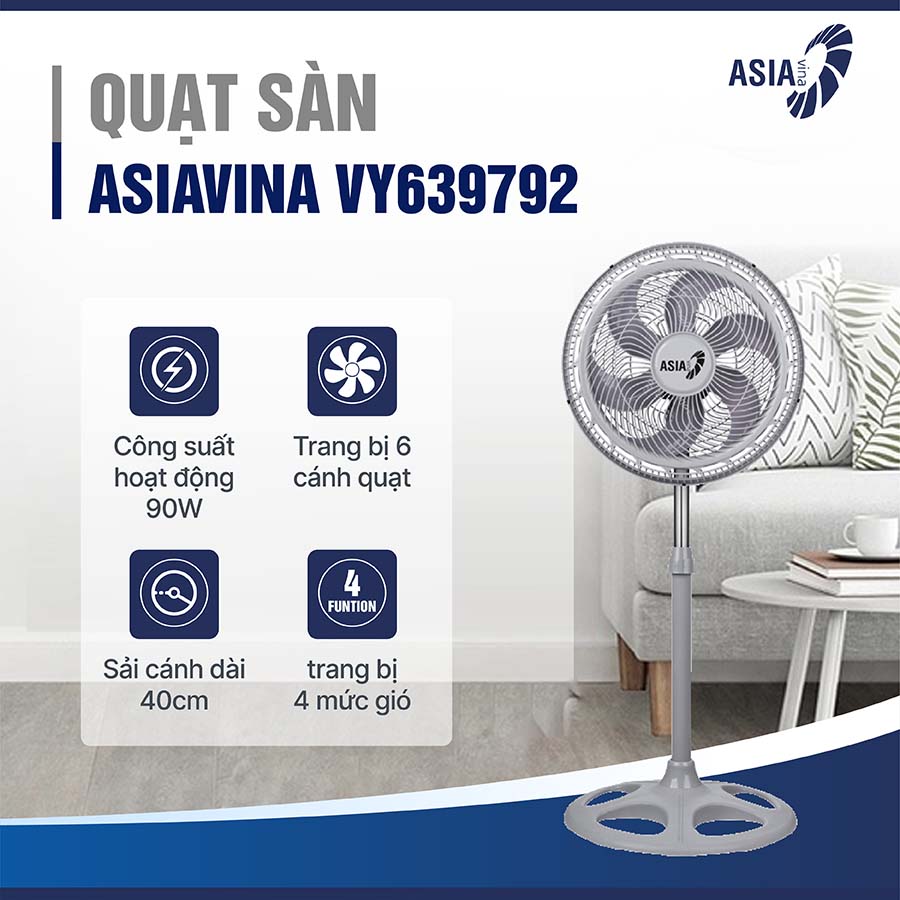 Quạt đứng ASIAVINA Turbo Plus VY639792