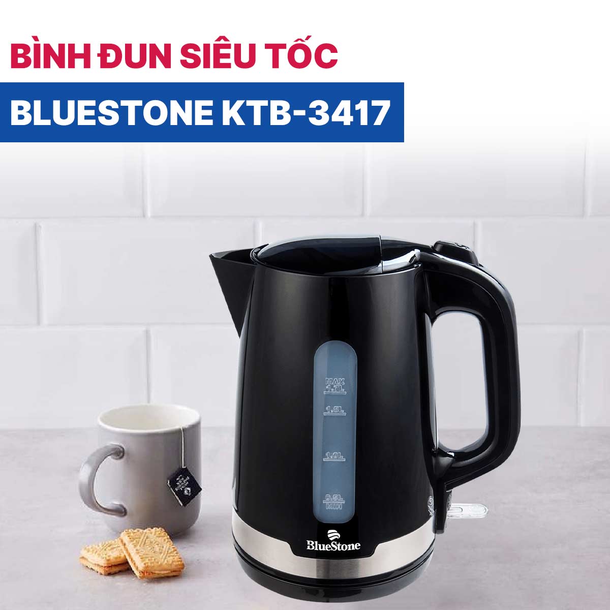 Bình đun siêu tốc BlueStone KTB-3417 1.7 lít 2200W