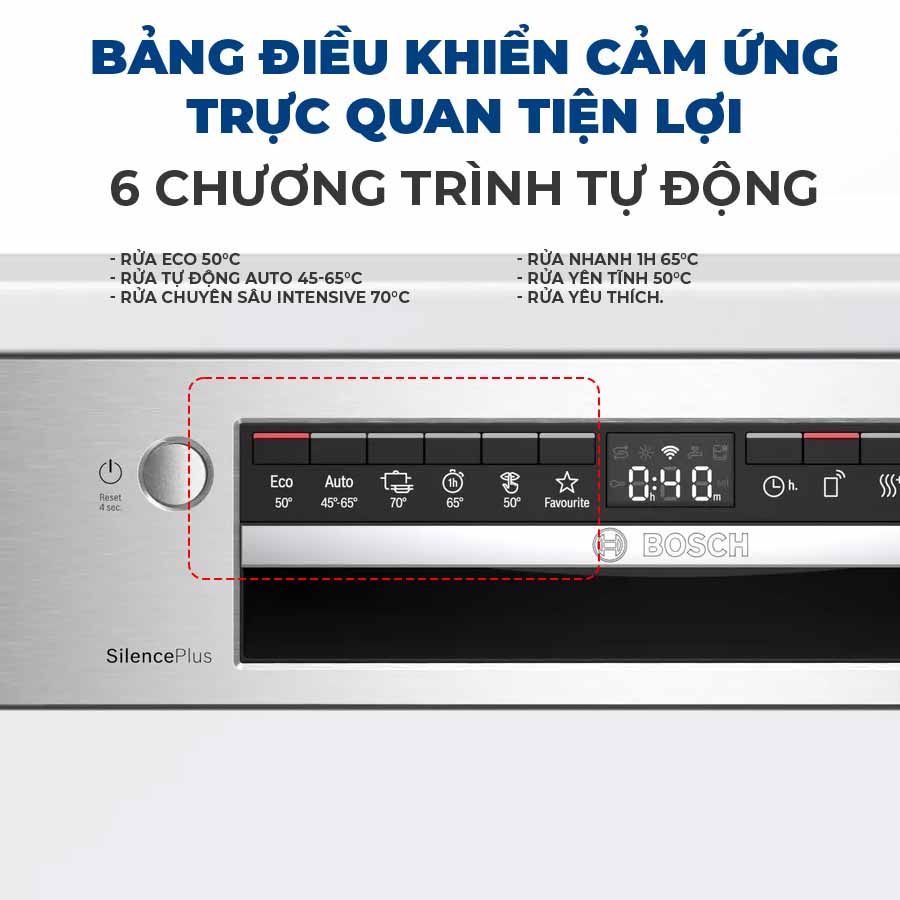 Máy Rửa Bát Bán Âm Bosch SMI4HCS48E
