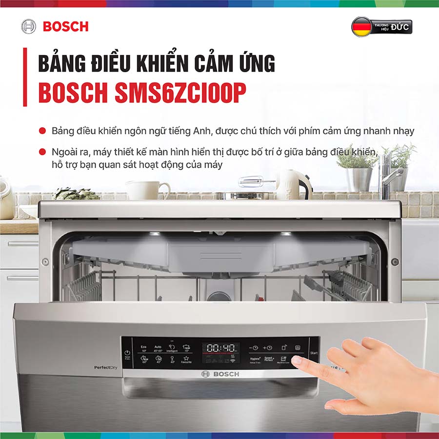Máy rửa bát Bosch SMS6ZCI00P mẫu mới 2025