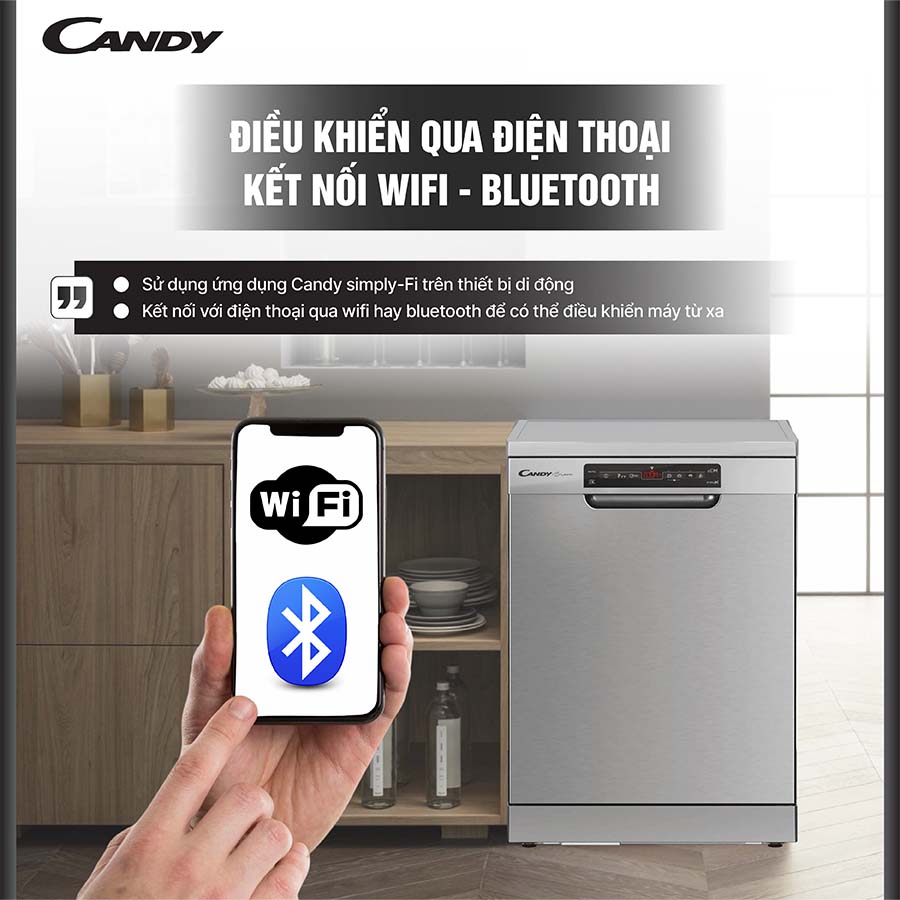 Máy rửa bát 16 bộ Candy CDPN 4D620PX/E