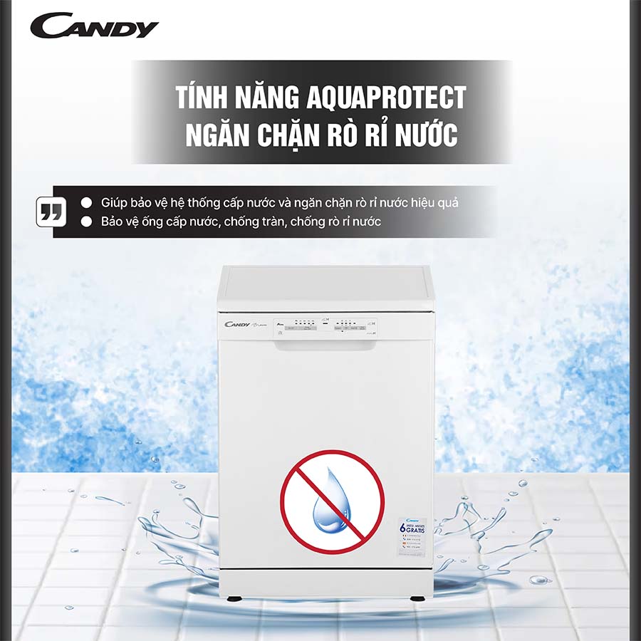 Máy rửa bát 13 bộ Candy CDPN 1L390PW