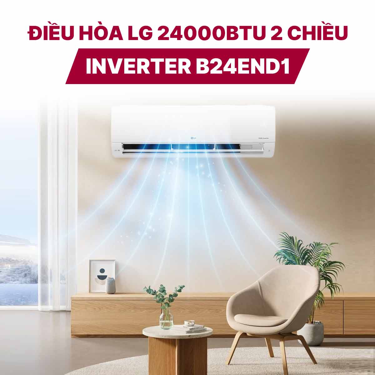 Điều hòa LG 24000BTU 2 chiều inverter B24END1