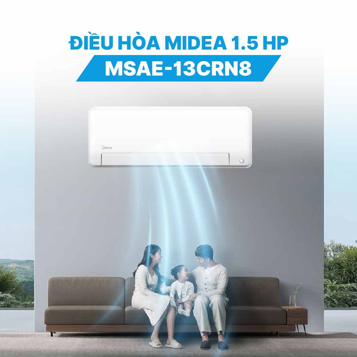 Điều hòa Midea 1.5 HP MSAE-13CRN8