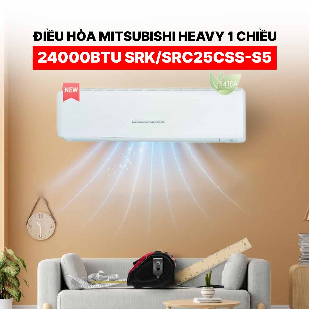 Điều hòa Mitsubishi Heavy 1 chiều 24000BTU SRK/SRC25CSS-S5