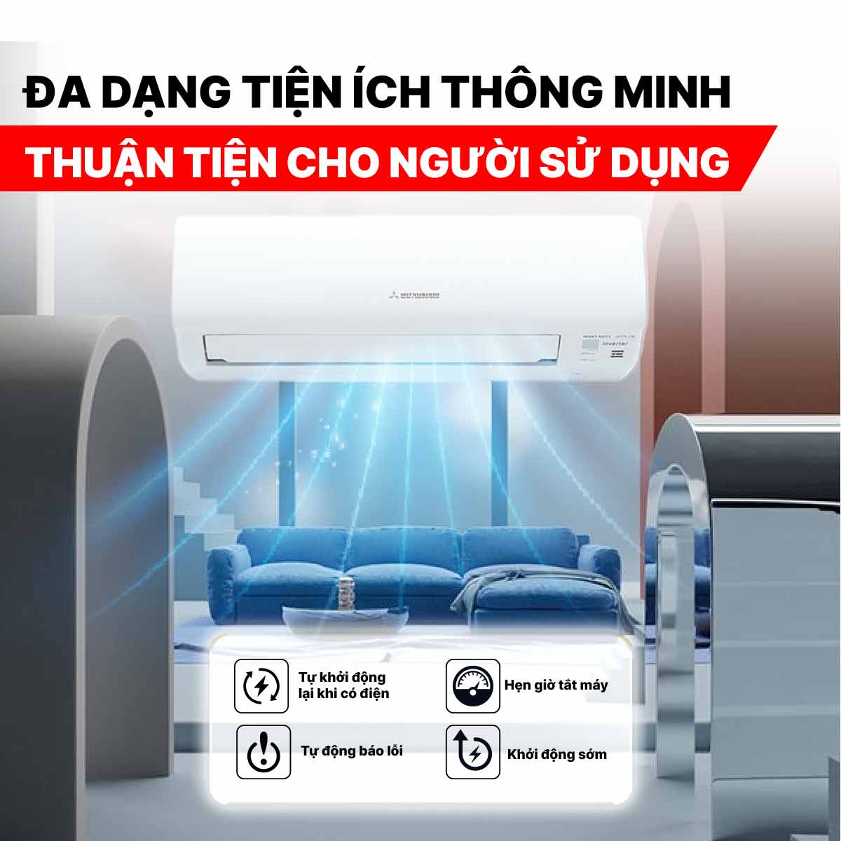 Điều hòa Mitsubishi Heavy 12000BTU SRK/SRC13YYP-W5