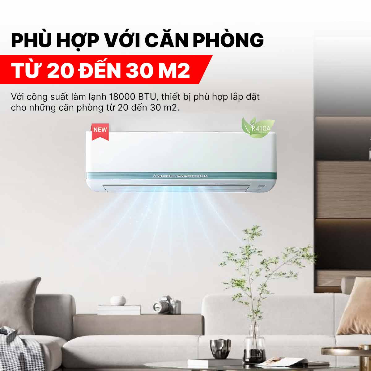 Điều hòa Mitsubishi Heavy 18000BTU 1 chiều SRK/SRC18CS-S5