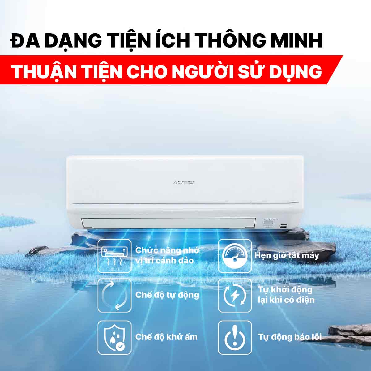 Điều hòa Mitsubishi Heavy 9000BTU 2 chiều inverter SRK/SRC25ZSPS-W5