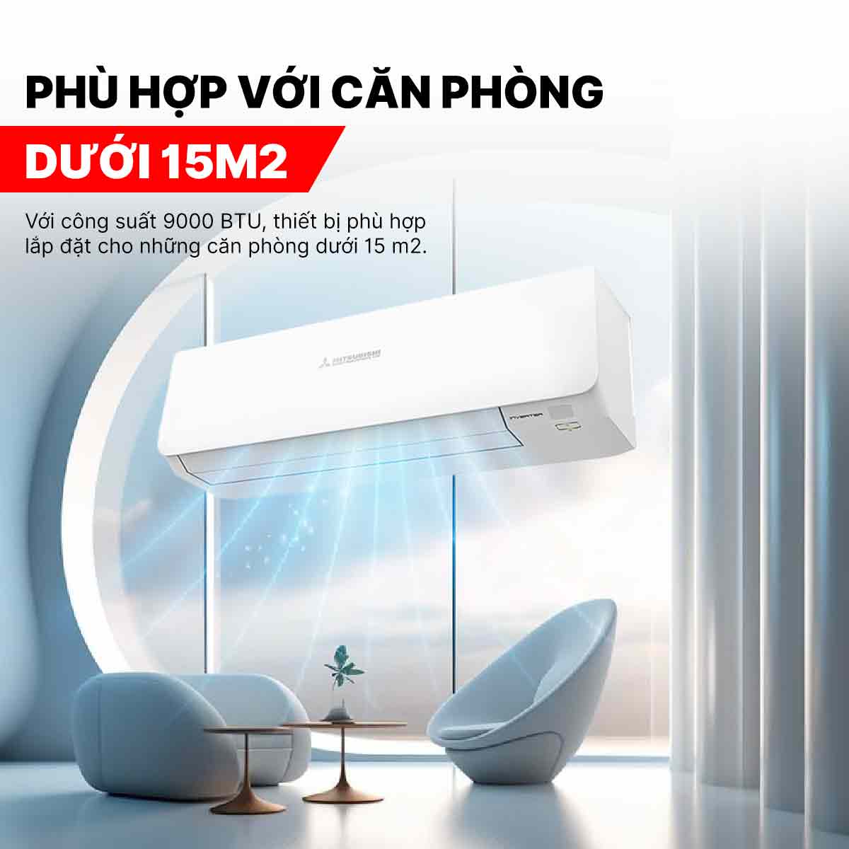 Điều hòa Mitsubishi Heavy Inverter 9000BTU SRK/SRC10YXS-W5