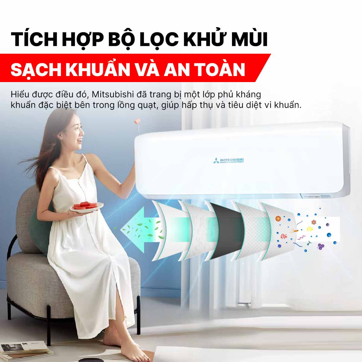 Điều hòa Mitsubishi 2 chiều Inverter 12000 BTU SRK/SRC35ZSS-W5