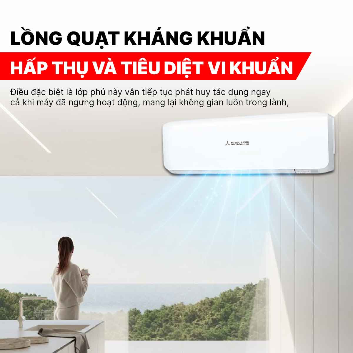 Điều hòa Mitsubishi 2 chiều Inverter 9000 BTU SRK/SRC25ZSS-W5