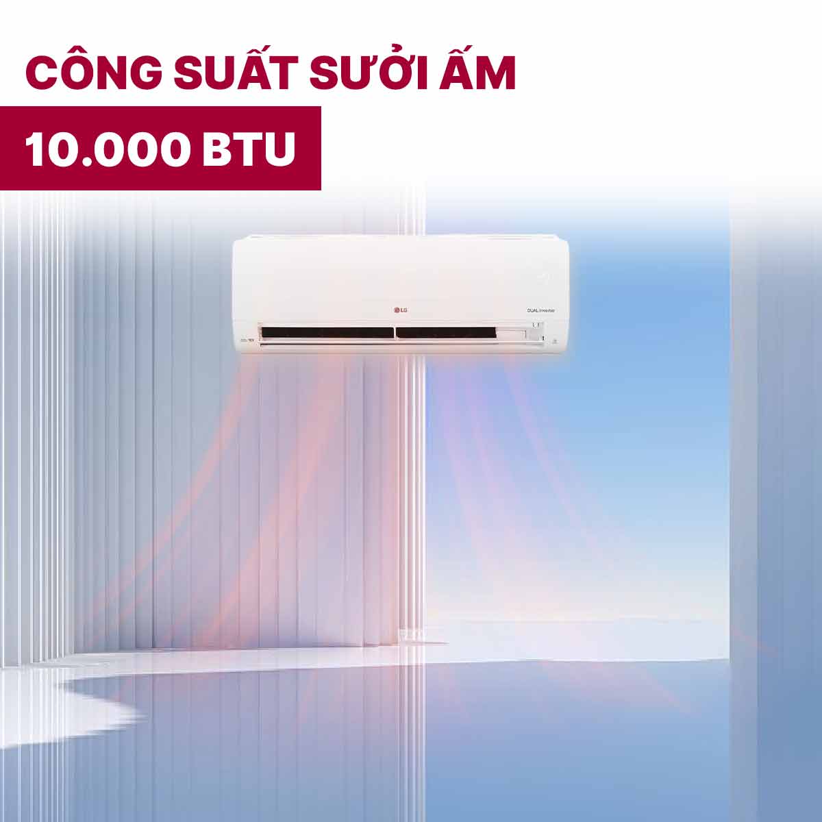 Điều Hòa 2 chiều LG Inverter 1 HP B10END1