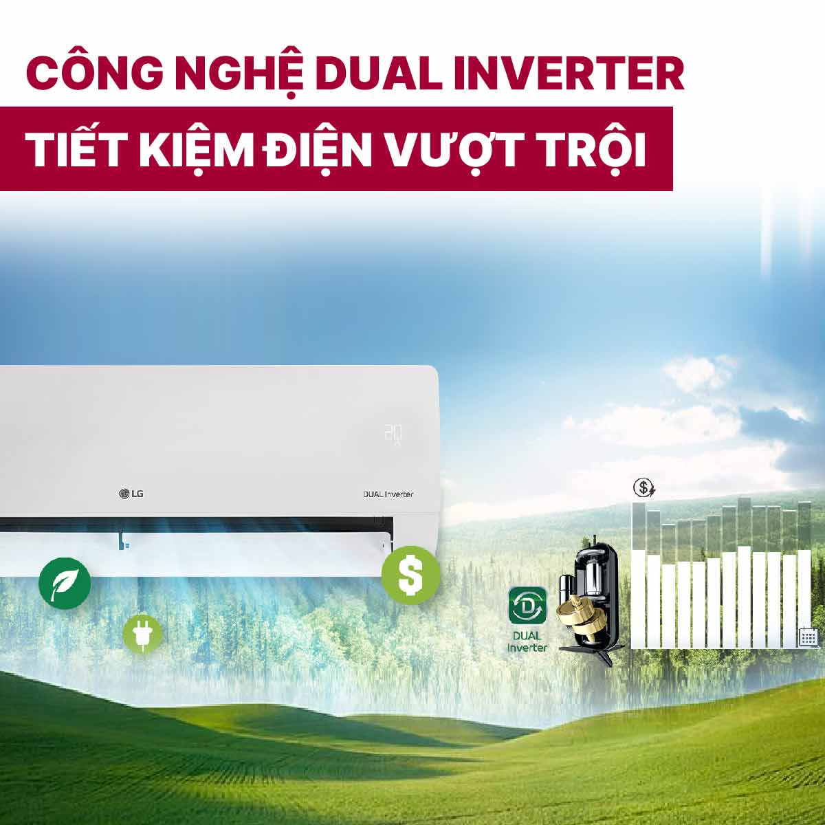 Điều Hòa 2 chiều LG Inverter 1 HP B10END1
