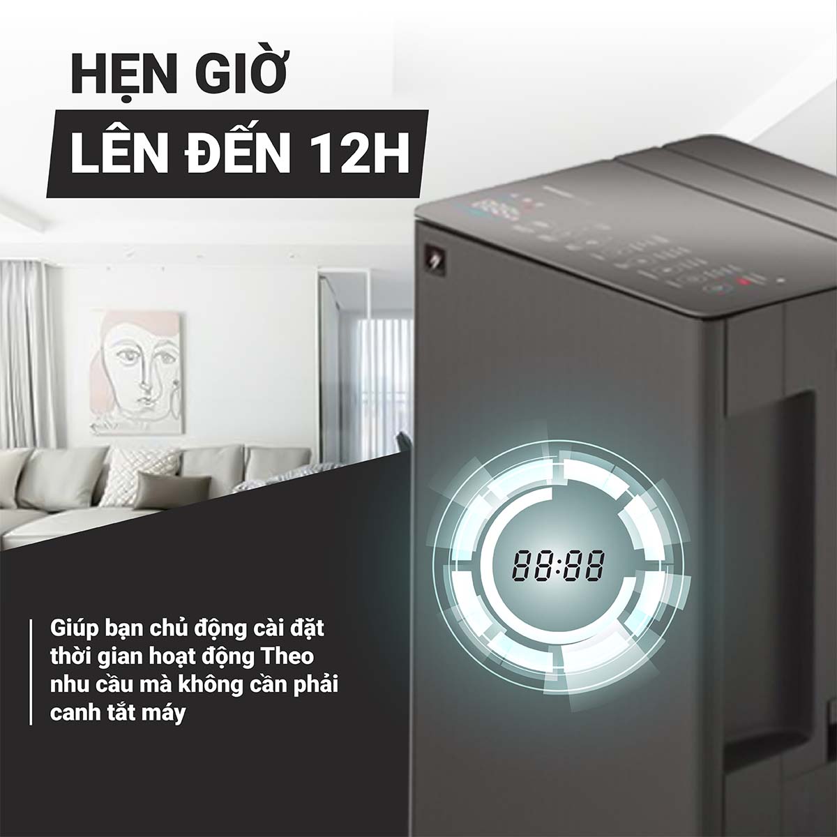 Sharp DW-T30FV-H có công suất hút ẩm mạnh mẽ 30L/ngày