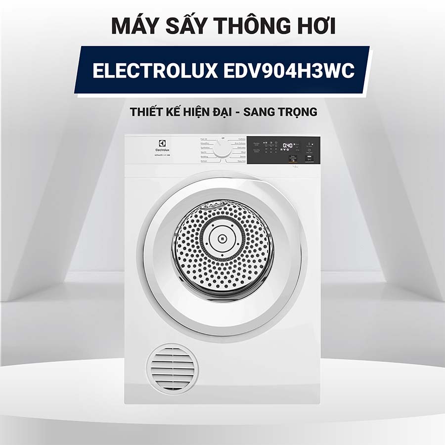 Máy sấy thông hơi Electrolux 9Kg EDV904H3WC