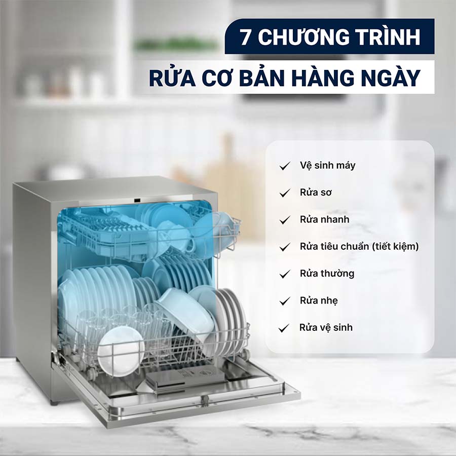 Máy rửa bát để bàn 8 bộ Electrolux EFC3862MS