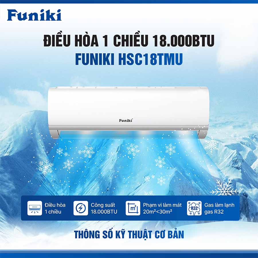 Điều hòa 18000BTU Funiki HSC18TMU