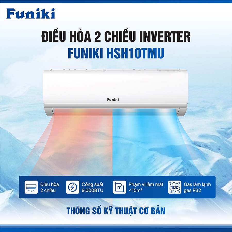 Điều Hòa 2 Chiều Funiki 9.000BTU HSH10TMU