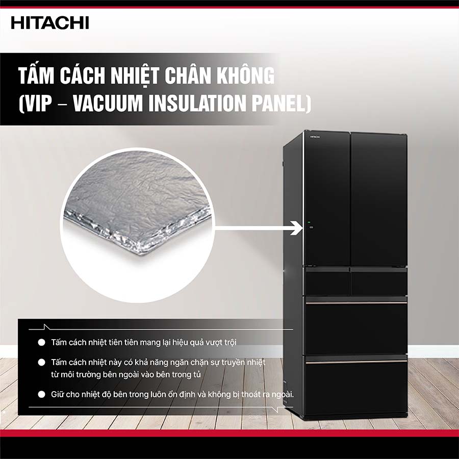 Tủ lạnh Hitachi Inverter 617 lít Multi Door R-HW620RV XK