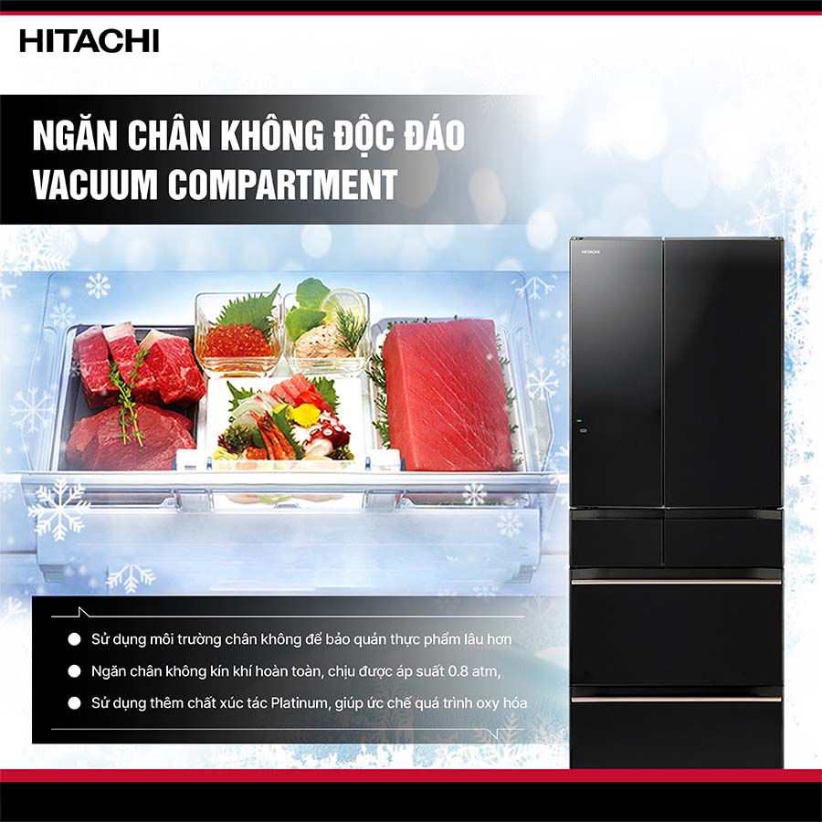 Tủ lạnh Hitachi Inverter 617 lít Multi Door R-HW620RV XK