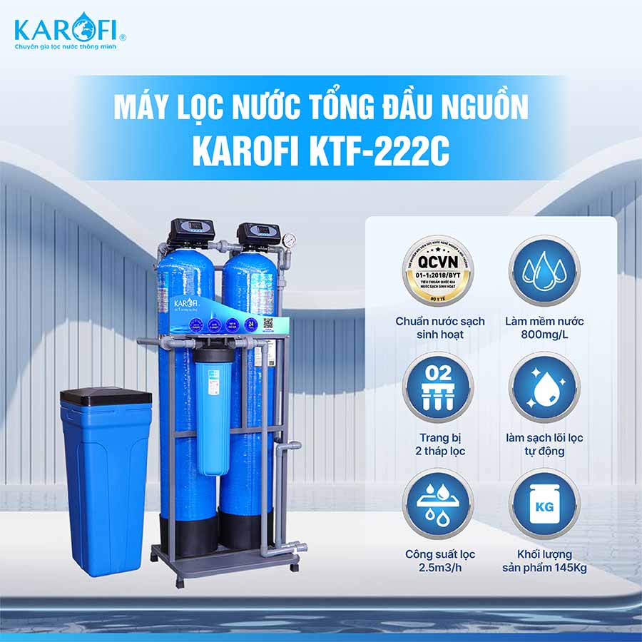 Máy lọc nước tổng đầu nguồn Karofi KTF-222C
