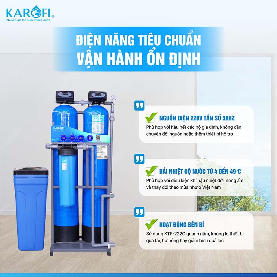 Máy lọc nước tổng đầu nguồn Karofi KTF-222C