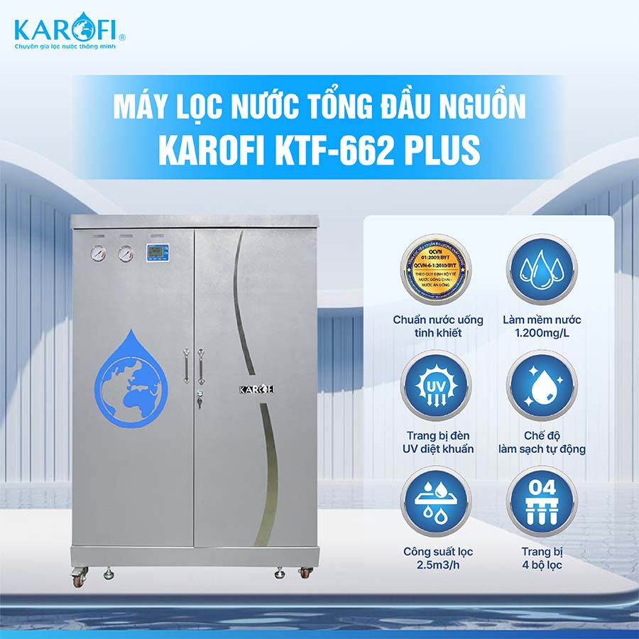 Máy lọc nước tổng đầu nguồn Karofi KTF-662 Plus