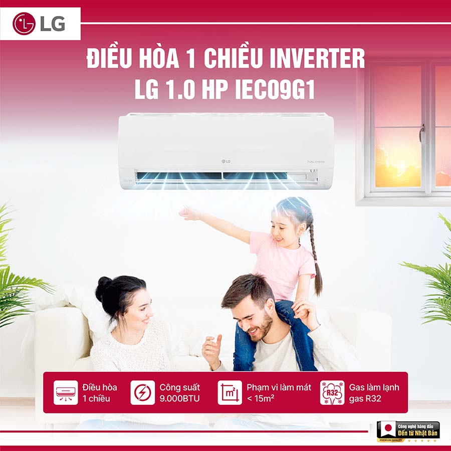 Điều hòa LG Inverter 1 HP IEC09G1