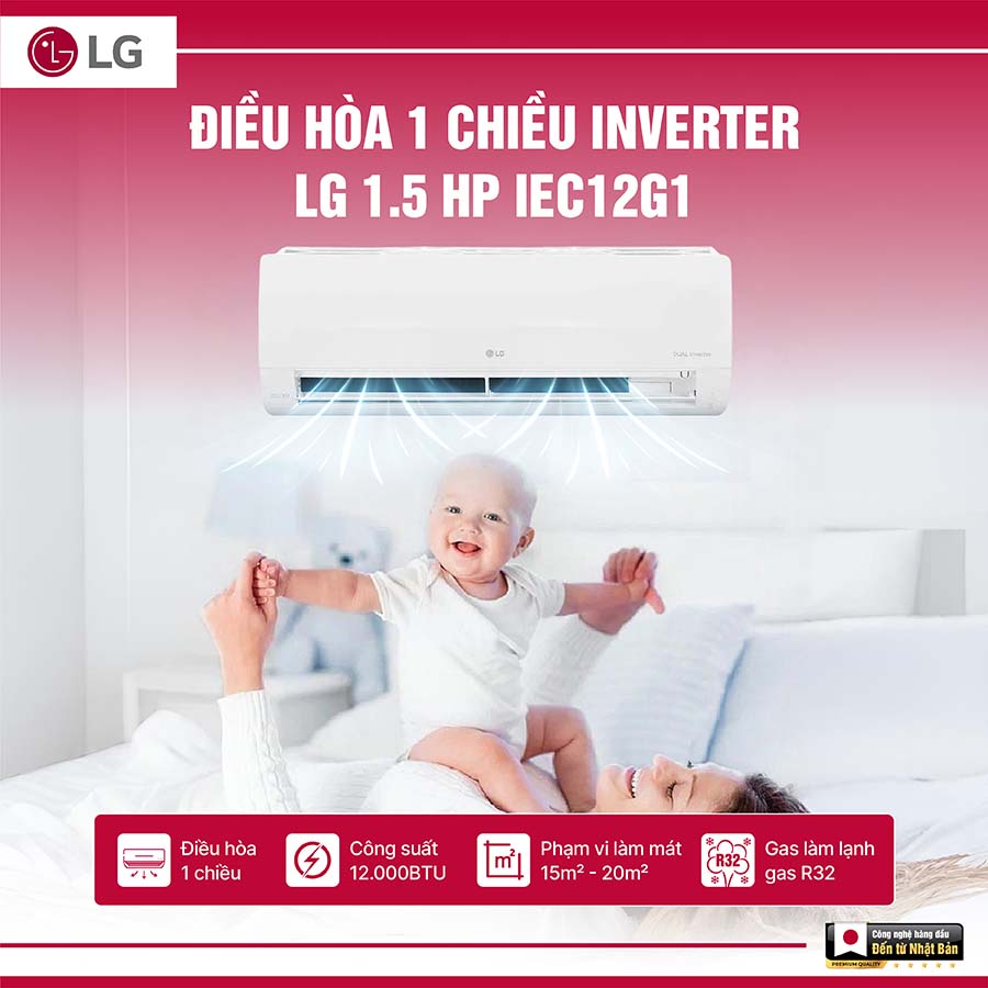 Điều hòa LG Inverter 1.5 HP IEC12G1