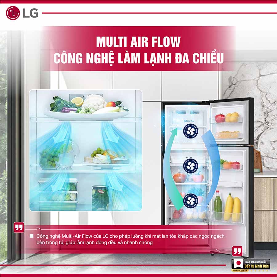 Tủ lạnh LG Inverter 266 lít LTB26BLM