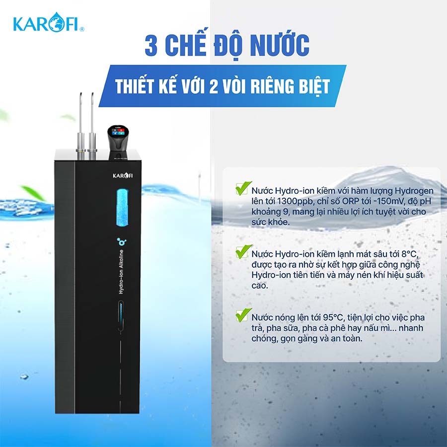 Máy lọc nước Hydro-ion kiềm Karofi KAE-S86