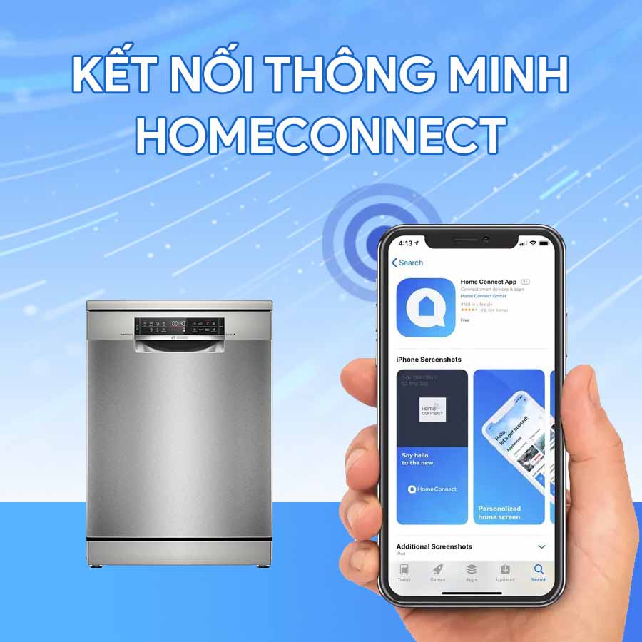 Bosch SMS6ZCI37Q tích hợp nhiều tiện ích thông minh