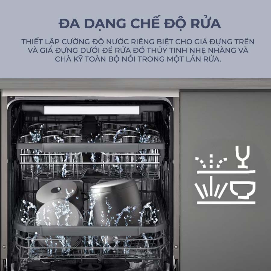 Máy rửa bát LG LDT14BGA3 đa dạng chương trình rửa