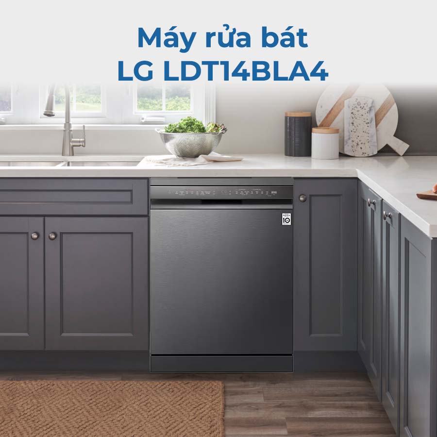 Máy rửa chén bát LG LDT14BLA4 thiết kế kiểu dáng độc lập rất linh hoạt trong vị trí lắp đặt