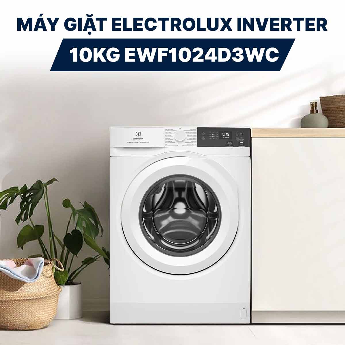 Máy giặt Electrolux Inverter 10Kg EWF1024D3WC