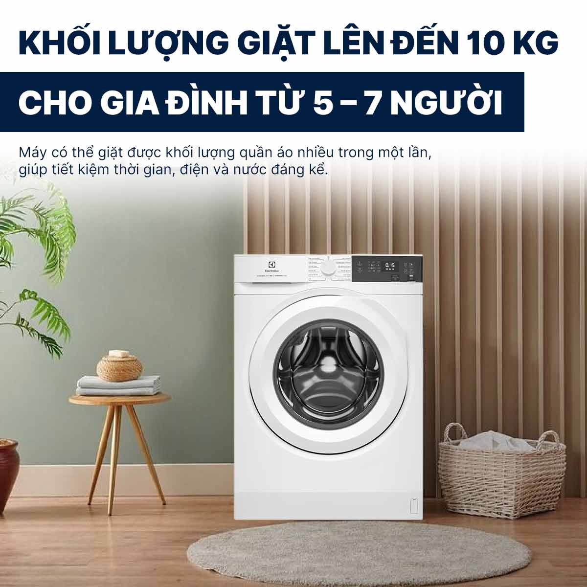 Máy giặt Electrolux Inverter 10Kg EWF1024D3WC