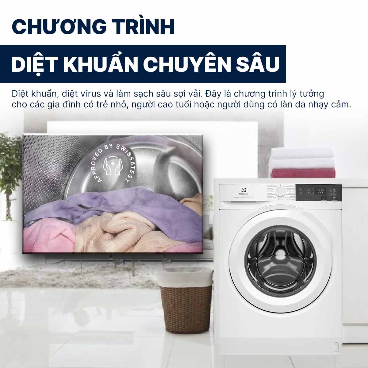 Máy giặt Electrolux Inverter 10Kg EWF1024D3WC