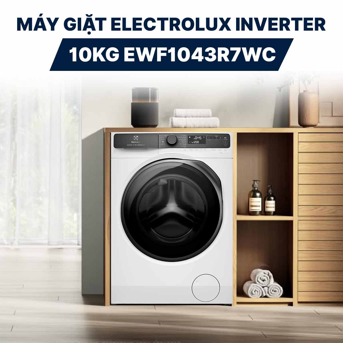 Máy giặt Electrolux Inverter 10Kg EWF1043R7WC