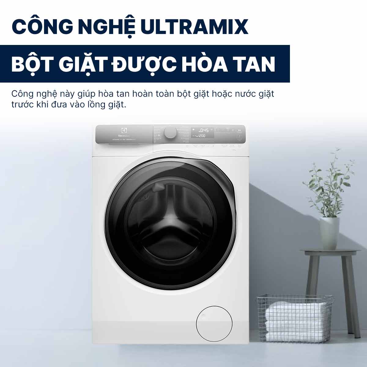 Máy giặt Electrolux Inverter 10Kg EWF1043R7WC