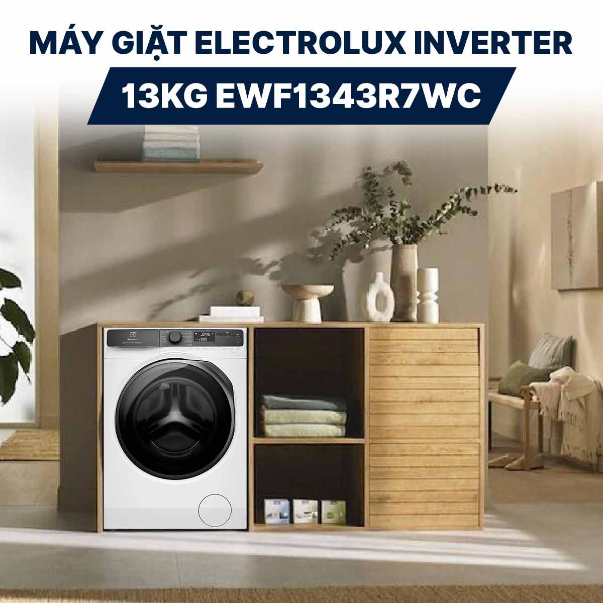 Máy giặt Electrolux Inverter 13Kg EWF1343R7WC