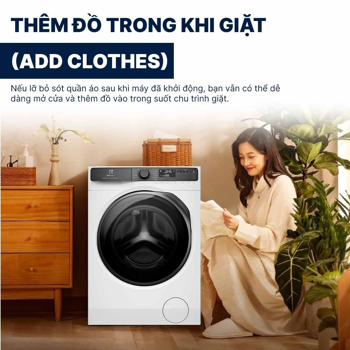 Máy giặt Electrolux Inverter 13Kg EWF1343R7WC