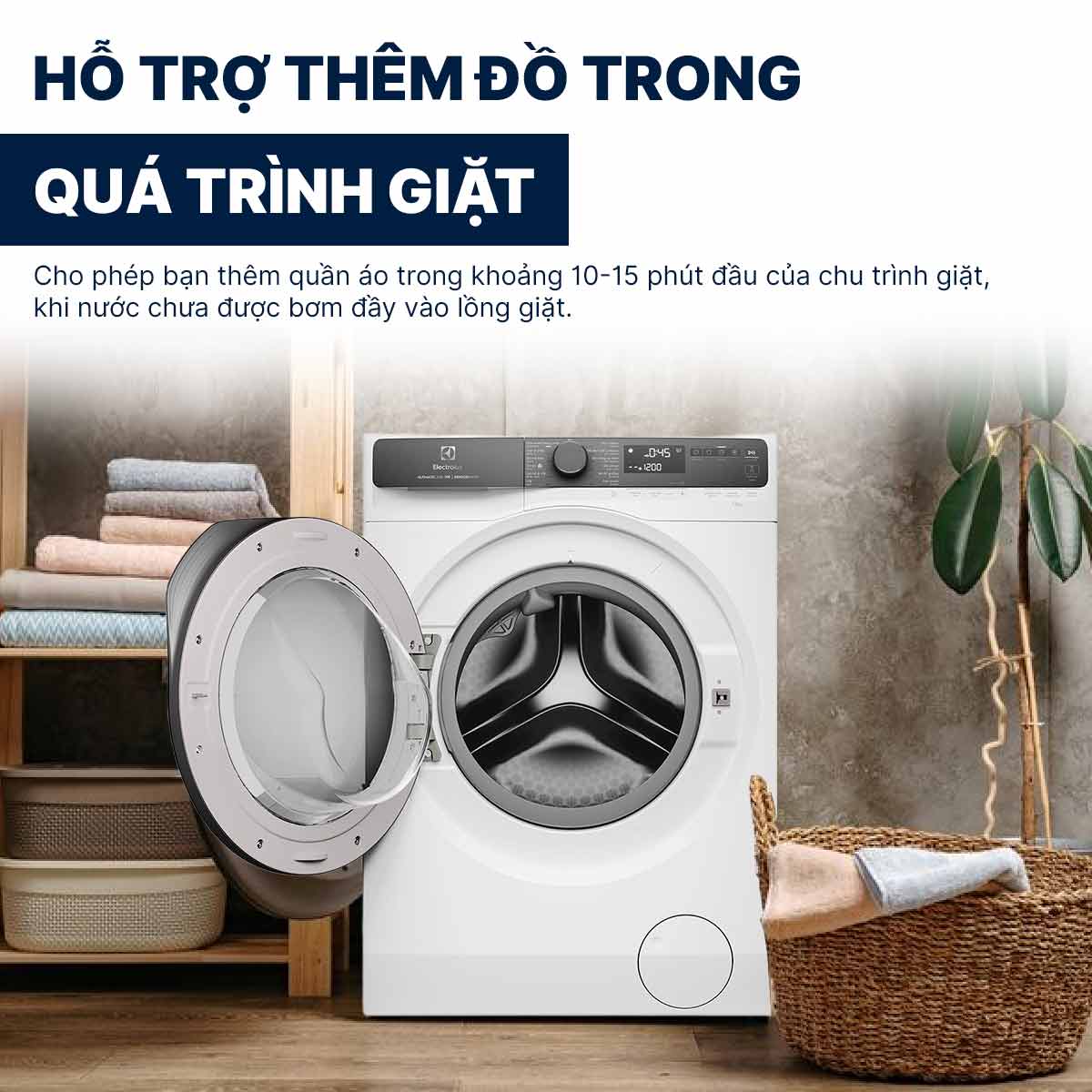 Máy giặt Electrolux Inverter 11Kg EWF1143R7WC