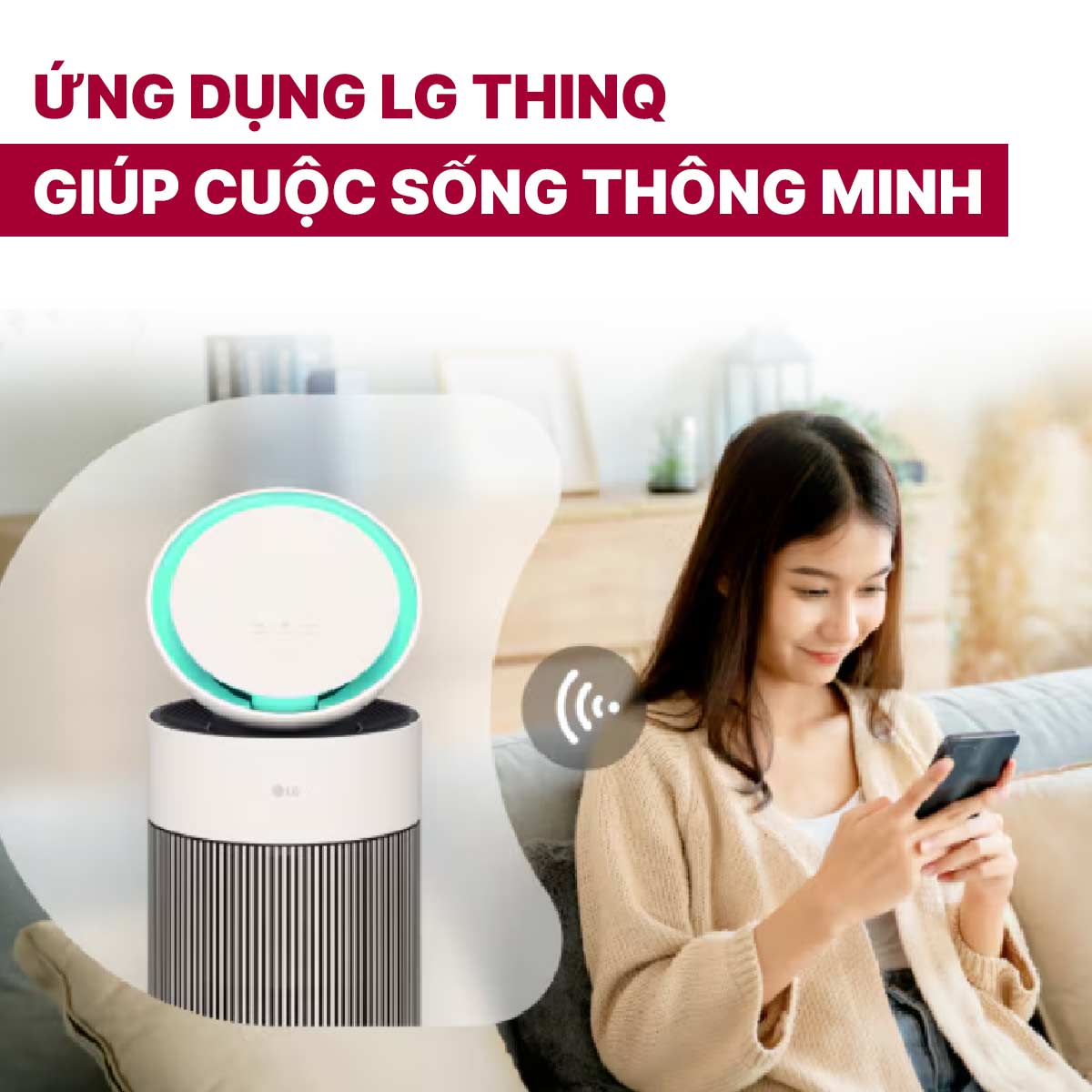 Máy lọc không khí LG PuriCare Aero Booster AS55GGSY0